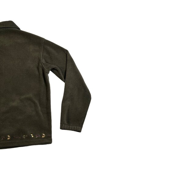 VTG.Northern Reflections Shirt Women's L/S F/Z Embroidered Sweatshirt Green Sm - Picture 10 of 11